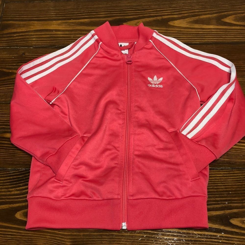Adidas Girls 3 striped Zip Up Jacket Size 3T